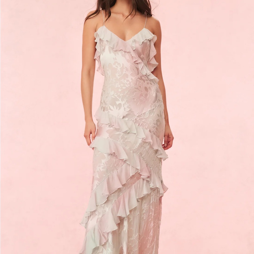 LoveShackFancy lilac Rialto Maxi Dress